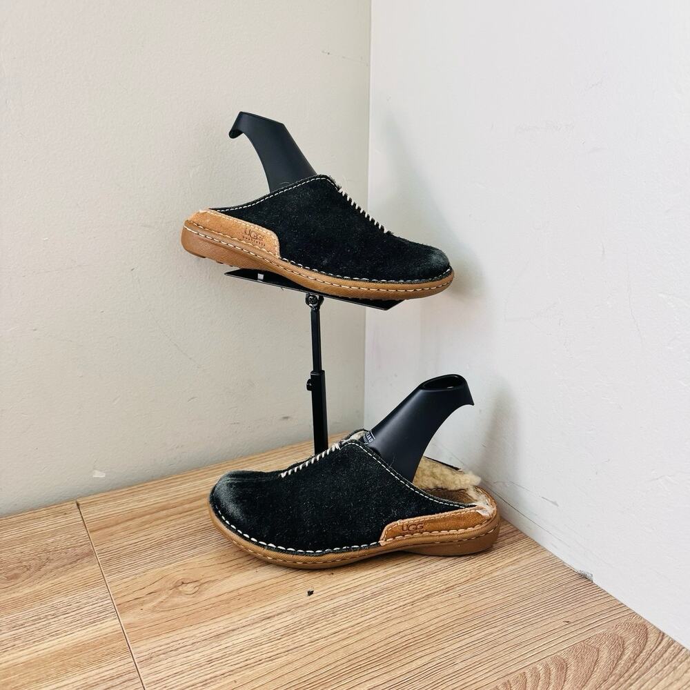 Ugg Kohala Black Suede Slide Slippers Girls Size 1